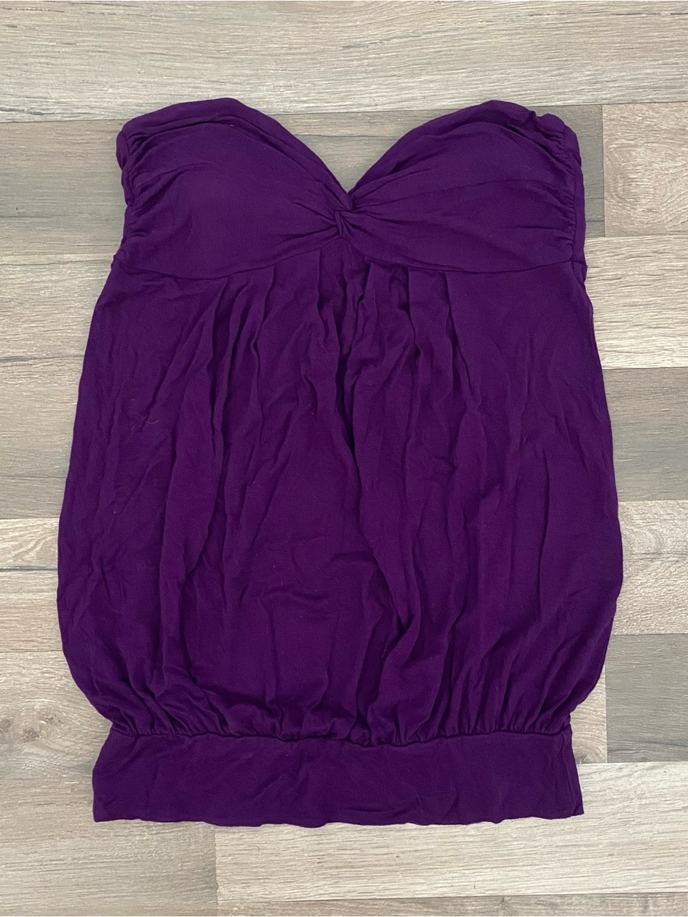 Vintage Y2K Forever 21 Purple Strapless Bust Knot Top